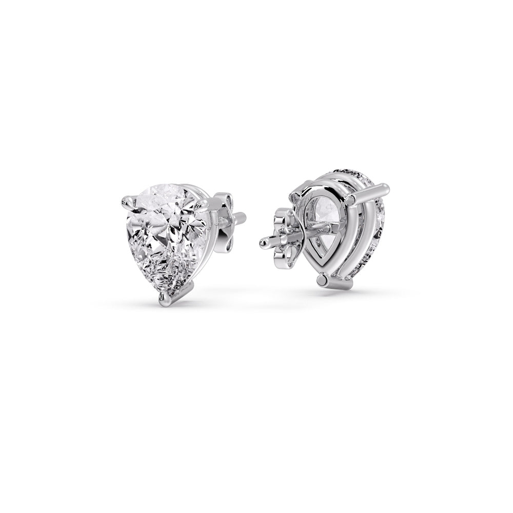Fancy Colored Diamond Pear Shaped Stud Earring