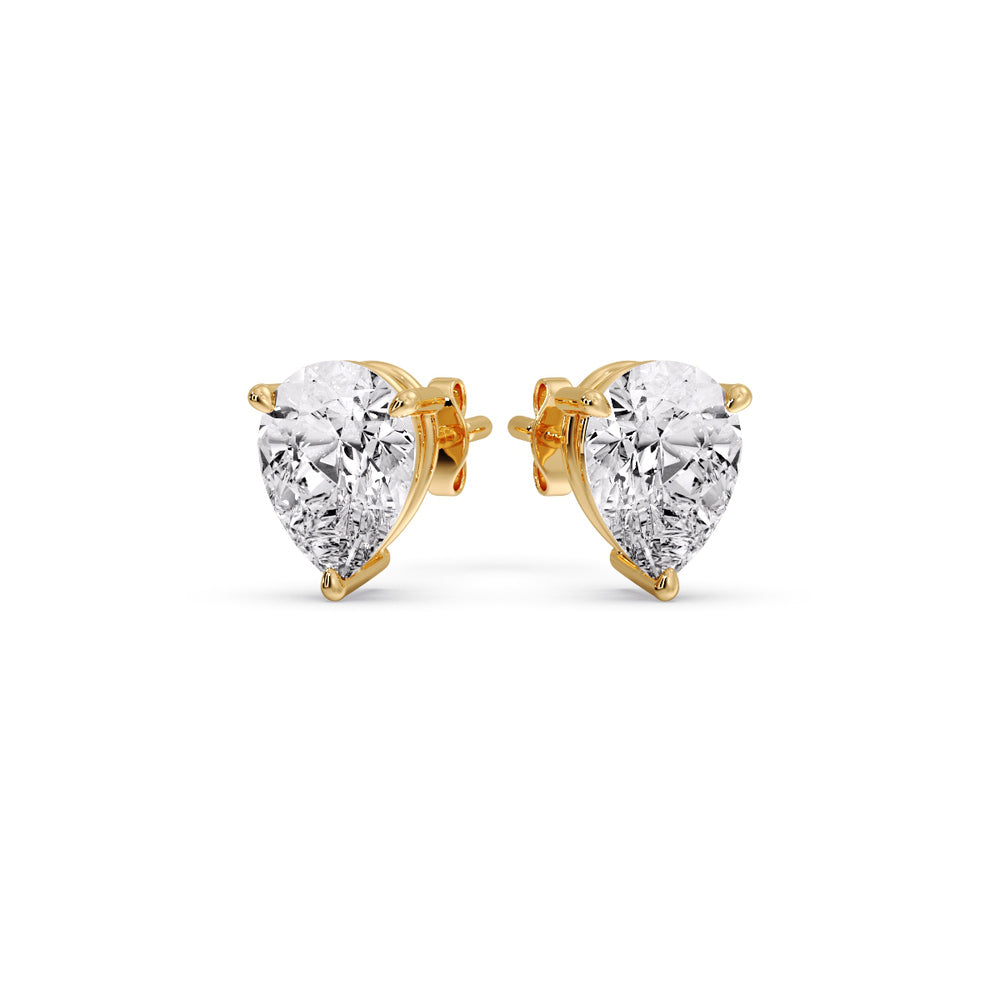 Fancy Colored Diamond Pear Shaped Stud Earring