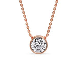 Load image into Gallery viewer, Fancy Lab Diamond Colored Round Bezel Solitaire Pendant