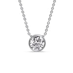 Load image into Gallery viewer, Fancy Lab Diamond Colored Round Bezel Solitaire Pendant