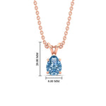 Load image into Gallery viewer, Color Lab Fancy Pear Shaped Diamond Solitaire Pendant