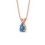 Load image into Gallery viewer, Color Lab Fancy Pear Shaped Diamond Solitaire Pendant