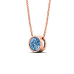 Load image into Gallery viewer, 3-ct-fancy-lab-grown-round-vived-blue-bezel-stone-pendant-in-rose-gold-fdpd10538rogvblueangle2-3.00ct-nl-rg.jpg?v=1785906888