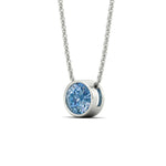 Load image into Gallery viewer, 3-ct-fancy-lab-grown-round-vived-blue-bezel-stone-pendant-in-white-gold-fdpd10538rogvblueangle2-3.00ct-nl-wg.jpg?v=1785906888