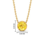 Load image into Gallery viewer, 3-ct-fancy-lab-grown-round-vived-yellow-bezel-stone-pendant-in-yellow-gold-fdpd10538rogvyellowangle1-3.00ct-nl-yg-hw.jpg?v=1785906888