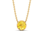Load image into Gallery viewer, 3-ct-fancy-lab-grown-round-vived-yellow-bezel-stone-pendant-in-yellow-gold-fdpd10538rogvyellowangle1-3.00ct-nl-yg.jpg?v=1785906888