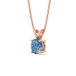 Load image into Gallery viewer, 3-ct-four-prong-fancy-lab-grown-round-vived-blue-stone-pendant-in-rose-gold-fdpd8469rogvblueangle2-3.00ct-nl-rg_3bc47c70-5ab4-4ad3-bb3e-4ff5ebde4463.jpg?v=1786080007