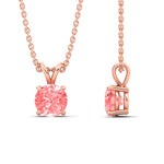 Load image into Gallery viewer, 3-ct-four-prong-fancy-lab-grown-round-vived-pink-stone-pendant-in-rose-gold-fdpd8469rogvpinkangle3-3.00ct-nl-rg_daa687c4-22b6-4de7-9080-d0fb7e4483ed.jpg?v=1786080154