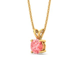 Load image into Gallery viewer, 3-ct-four-prong-fancy-lab-grown-round-vived-pink-stone-pendant-in-yellow-gold-fdpd8469rogvpinkangle2-3.00ct-nl-yg_e13f0d9a-2d8d-4c75-a942-0439e0a88eb9.jpg?v=1786080154