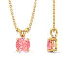 Load image into Gallery viewer, 3-ct-four-prong-fancy-lab-grown-round-vived-pink-stone-pendant-in-yellow-gold-fdpd8469rogvpinkangle3-3.00ct-nl-yg_dea01ed6-56da-4029-8474-5799da237a34.jpg?v=1786080155