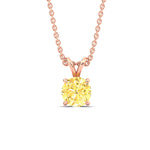 Load image into Gallery viewer, 3-ct-four-prong-fancy-lab-grown-round-vived-yellow-stone-pendant-in-rose-gold-fdpd8469rogvyellowangle1-3.00ct-nl-rg_3e8494b8-053e-4b52-aeb0-e691e31eddbb.jpg?v=1786080303