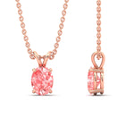 Load image into Gallery viewer, 3-ct-oval-shaped-fancy-lab-grown-vived-pink-stone-pendant-in-rose-gold-fdpd8469ovgvpinkangle3-3.00ct-nl-rg.jpg