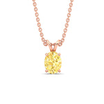 Load image into Gallery viewer, 3-ct-oval-shaped-fancy-lab-grown-vived-yellow-stone-pendant-in-rose-gold-fdpd8469ovgvyellowangle1-3.00ct-nl-rg.jpg