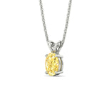 Load image into Gallery viewer, 3-ct-oval-shaped-fancy-lab-grown-vived-yellow-stone-pendant-in-white-gold-fdpd8469ovgvyellowangle2-3.00ct-nl-wg.jpg