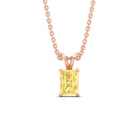Load image into Gallery viewer, 3-ct-radiant-cut-fancy-lab-grown-vived-yellow-solitaire-necklace-in-rose-gold-fdpd8469ragvyellowangle1-3.00ct-nl-rg.jpg