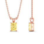 Load image into Gallery viewer, 3-ct-radiant-cut-fancy-lab-grown-vived-yellow-solitaire-necklace-in-rose-gold-fdpd8469ragvyellowangle3-3.00ct-nl-rg.jpg
