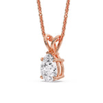 Load image into Gallery viewer, Color Lab Fancy Pear Shaped Diamond Solitaire Pendant