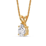 Load image into Gallery viewer, Color Lab Fancy Pear Shaped Diamond Solitaire Pendant
