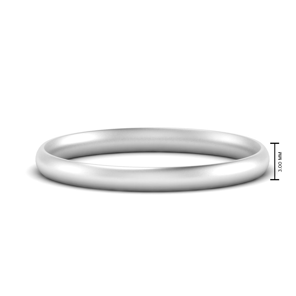 1 MM To 6 MM Comfort Fit Plain Wedding Band