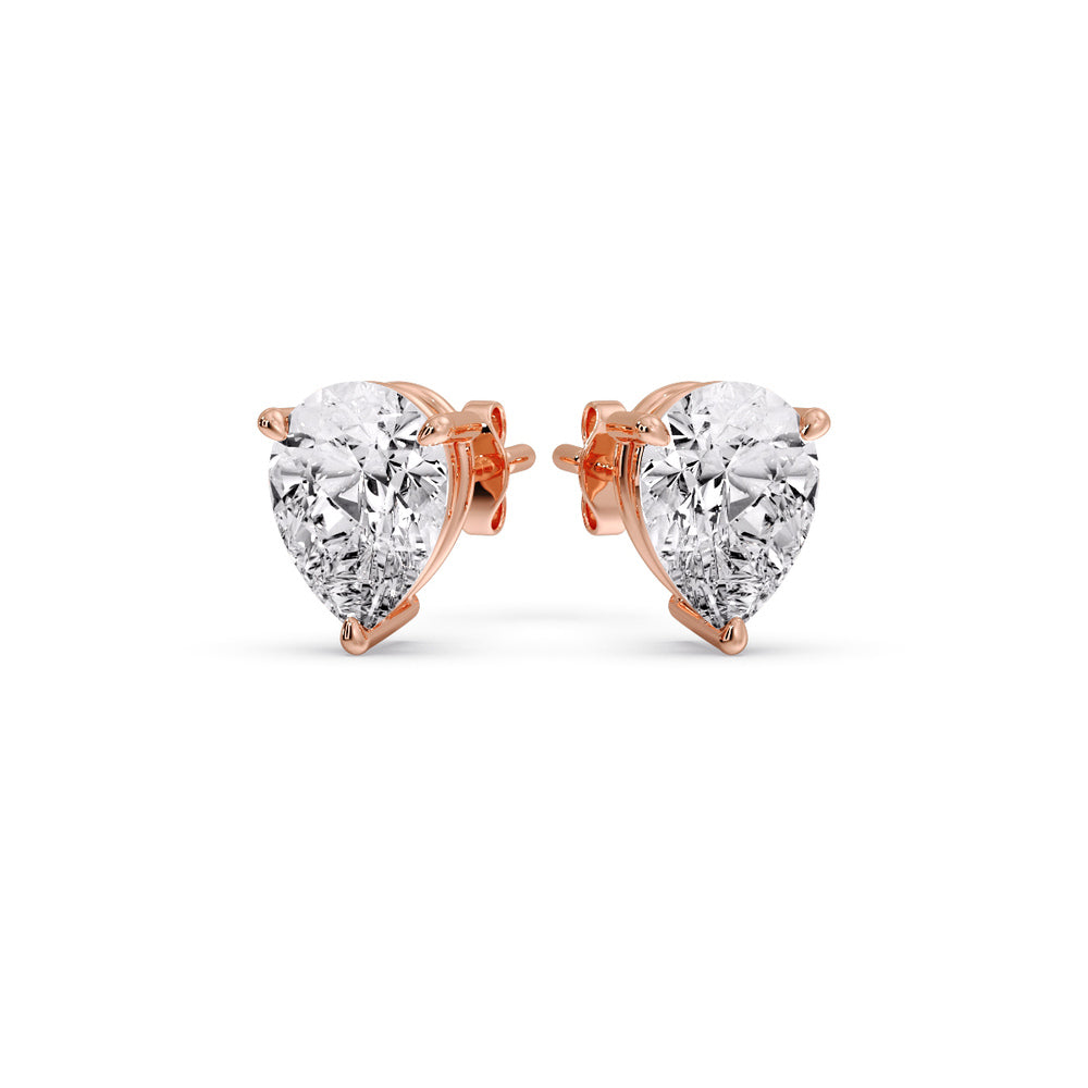 Fancy Colored Diamond Pear Shaped Stud Earring