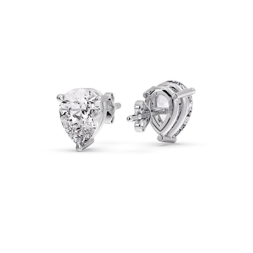 Fancy Colored Diamond Pear Shaped Stud Earring