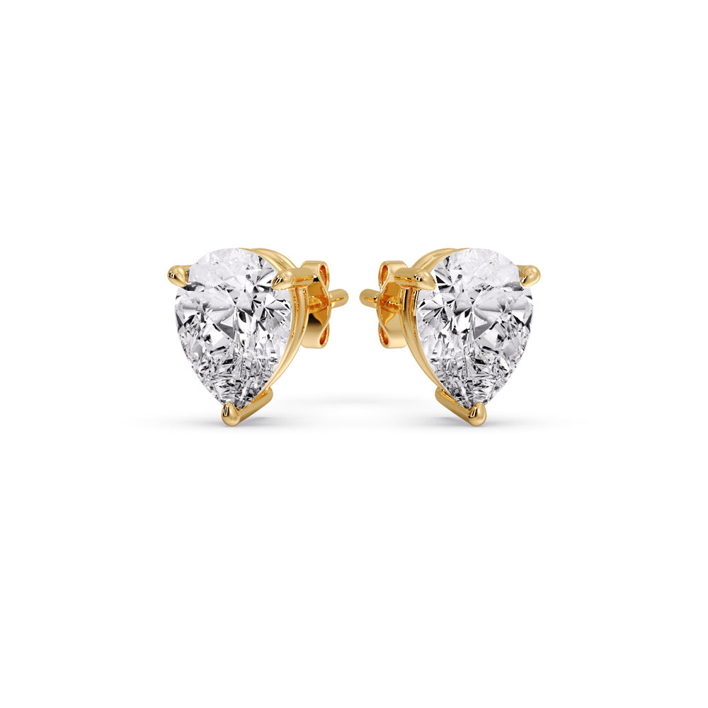 Fancy Colored Diamond Pear Shaped Stud Earring