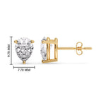 Load image into Gallery viewer, Fancy Colored Diamond Pear Shaped Stud Earring