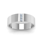 Load image into Gallery viewer, Round Cut Lab Diamond 3 Stone Anniversary Band
