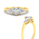 Load image into Gallery viewer, 3-stone-lab-diamond-heart-shaped-cathedral-ring-in-yellow-gold-fdenr9210htangle3-nl-yg.jpg