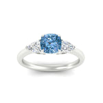 Load image into Gallery viewer, 3-stone-vivid-blue-cushion-cut-cathedral-ring-in-white-gold-fdenr9210cugvblueangle5-nl-wg.jpg