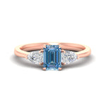Load image into Gallery viewer, 3-stone-vivid-blue-emerald-cut-cathedral-ring-in-rose-gold-fdenr9210emgvbluesleep-nl-rg.jpg