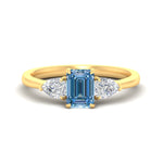 Load image into Gallery viewer, 3-stone-vivid-blue-emerald-cut-cathedral-ring-in-yellow-gold-fdenr9210emgvbluesleep-nl-yg.jpg