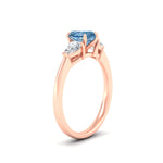 Load image into Gallery viewer, 3-stone-vivid-blue-heart-shaped-cathedral-ring-in-rose-gold-fdenr9210htgvblueangle2-nl-rg.jpg