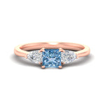 Load image into Gallery viewer, 3-stone-vivid-blue-princess-cut-cathedral-ring-in-rose-gold-fdenr9210prgvbluesleep-nl-rg.jpg