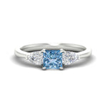 Load image into Gallery viewer, 3-stone-vivid-blue-princess-cut-cathedral-ring-in-white-gold-fdenr9210prgvbluesleep-nl-wg.jpg