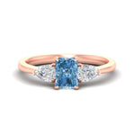 Load image into Gallery viewer, 3-stone-vivid-blue-radiant-cut-cathedral-ring-in-rose-gold-fdenr9210ragvbluesleep-nl-rg.jpg