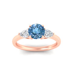 Load image into Gallery viewer, 3-stone-vivid-blue-round-cut-cathedral-ring-in-rose-gold-fdenr9210rogvblueangle5-nl-rg.jpg