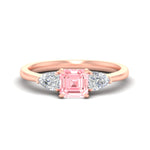 Load image into Gallery viewer, 3-stone-vivid-pink-asscher-cut-cathedral-ring-in-rose-gold-fdenr9210asgvpinksleep-nl-rg.jpg