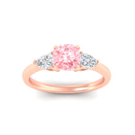 Load image into Gallery viewer, 3-stone-vivid-pink-cushion-cut-cathedral-ring-in-rose-gold-fdenr9210cugvpinkangle5-nl-rg.jpg