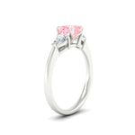 Load image into Gallery viewer, 3-stone-vivid-pink-cushion-cut-cathedral-ring-in-white-gold-fdenr9210cugvpinkangle2-nl-wg.jpg
