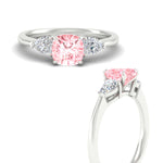 Load image into Gallery viewer, 3-stone-vivid-pink-cushion-cut-cathedral-ring-in-white-gold-fdenr9210cugvpinkangle3-nl-wg.jpg