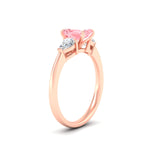 Load image into Gallery viewer, 3-stone-vivid-pink-emerald-cut-cathedral-ring-in-rose-gold-fdenr9210emgvpinkangle2-nl-rg.jpg