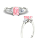 Load image into Gallery viewer, 3-stone-vivid-pink-emerald-cut-cathedral-ring-in-white-gold-fdenr9210emgvpinkangle3-nl-wg.jpg