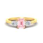 Load image into Gallery viewer, 3-stone-vivid-pink-emerald-cut-cathedral-ring-in-yellow-gold-fdenr9210emgvpinksleep-nl-yg.jpg
