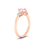 Load image into Gallery viewer, 3-stone-vivid-pink-heart-shaped-cathedral-ring-in-rose-gold-fdenr9210htgvpinkangle2-nl-rg.jpg