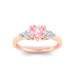 Load image into Gallery viewer, 3-stone-vivid-pink-heart-shaped-cathedral-ring-in-rose-gold-fdenr9210htgvpinkangle5-nl-rg.jpg