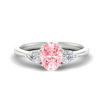 Load image into Gallery viewer, 3-stone-vivid-pink-oval-shaped-cathedral-ring-in-white-gold-fdenr9210ovgvpinksleep-nl-wg.jpg