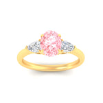Load image into Gallery viewer, 3-stone-vivid-pink-oval-shaped-cathedral-ring-in-yellow-gold-fdenr9210ovgvpinkangle5-nl-yg.jpg