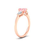 Load image into Gallery viewer, 3-stone-vivid-pink-princess-cut-cathedral-ring-in-rose-gold-fdenr9210prgvpinkangle2-nl-rg.jpg