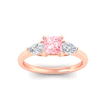 Load image into Gallery viewer, 3-stone-vivid-pink-princess-cut-cathedral-ring-in-rose-gold-fdenr9210prgvpinkangle5-nl-rg.jpg